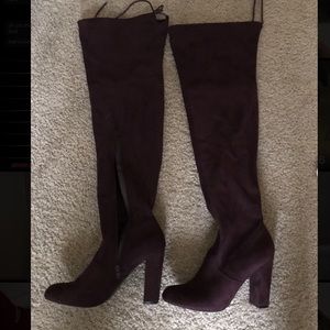 thigh high heeled boots